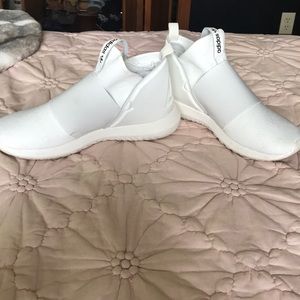 White Adidas Tubular Shoes